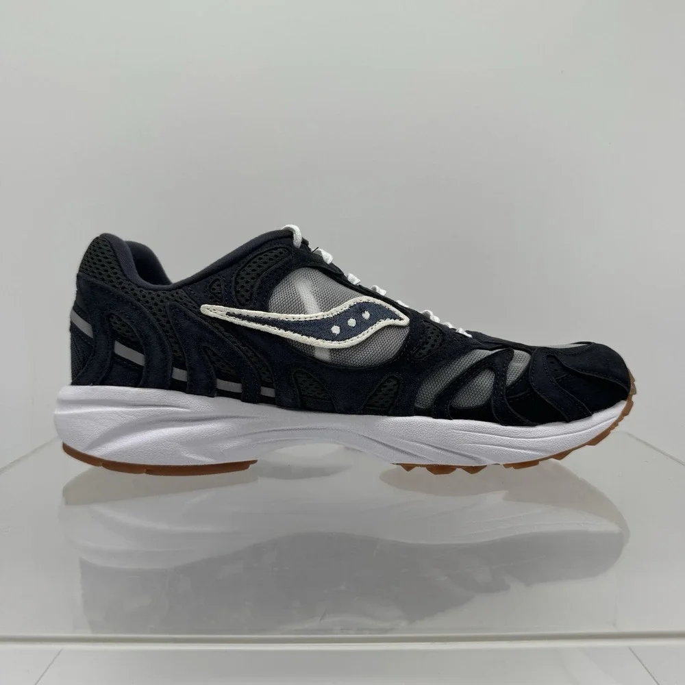 Brand New Saucony Grid Azura 2000 Dark Navy Gum Shoes S70491-8 Men's Size 9.5